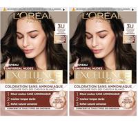 L’ORÉAL PARIS - Coloration Cheveux Permanente - Longue Durée - Résultat Naturel & Lumineux - Couvre 100% des Cheveux Blancs - Excellence Crème Universal Nudes - Nuance : Châtain Foncé Universel (3U)