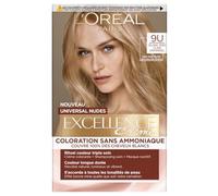 L’ORÉAL PARIS - Coloration Cheveux Permanente - Longue Durée - Résultat Naturel & Lumineux -Couvre 100% des Cheveux Blancs - Excellence Crème Universal Nudes - Nuance : Blond Très Clair Universel (9U)