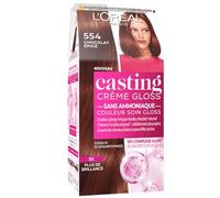 L’ORÉAL PARIS - Coloration Cheveux Semi-Permanente Ton sur Ton - Couleur Soin Gloss - Sans Ammoniaque - Casting Crème Gloss - Nuance : Chocolat Epicé (554)