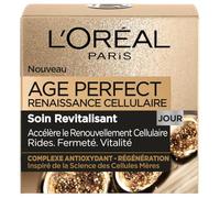 L’Oréal Paris - Crème de Jour Age Perfect Renaissance Cellulaire - Soin Revitalisant Rides, Fermeté & Vitalité - Au Complexe Antioxydant Protecteur - Tous Types de Peaux - 50 ml