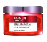 L’Oréal Paris - Disques Peeling Anti-Âge (x 30) - Revitalift Laser X3 - À l’acide Glycolique