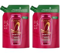 L’ORÉAL PARIS - Éco-Recharge Shampooing Soin Protection pour Cheveux Colorés ou Méchés - Enrichi en Pivoine et Filtre UV - Protection Couleur Jusqu'à 10 Semaines - Elseve Color-Vive - 500 ml