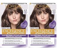 L´Oréal Paris Excellence Cool Creme Tinte Permanente - Tono 6.11 Rubio Oscuro Ceniza (Lot de 2)
