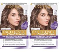 L´Oréal Paris Excellence Cool Creme Tinte Permanente - Tono 7.11 Rubio Ceniza Intenso (Lot de 2)
