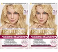 L?Oréal Paris Excellence Crème Crème Crèmekleuring 9.3 Zeer Light Goudblond (Lot de 2)