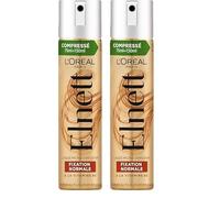 L’ORÉAL PARIS - Laque Elnett - Spray Fixation Normale - Enrichi en Vitamine B5 - Tous Types de Cheveux - Format Compressé 75ml (Lot de 2)