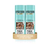 L’Oréal Paris Magic Retouch Spray Retouche Racines Instantané, Châtain x2 | Camoufle les racines visibles et les cheveux blancs en 3 secondes jusqu’au prochain shampooing, avec un résultat naturel.