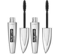 L’Oréal Paris - Mascara Volume et Courbe - Effet Oeil de Biche Noir Intense - Volumateur, Allongeant, Recourbant - Enrichi en Micro-Fibres - Sans Paquets - False Lash - Extra Black - 8,9 ml (Lot de 2)