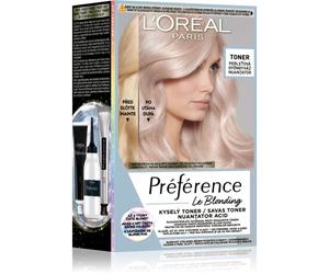 L’Oréal Paris Préférence Le Blonding Toner lotion tonique acide neutralisant les reflets cuivrés teinte 02 Pearl Blonde 1 pcs