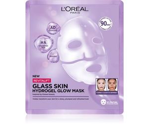 L’Oréal Paris Revitalift Filler Glass Skin masque hydrogel à effet éclaircissant 25 g