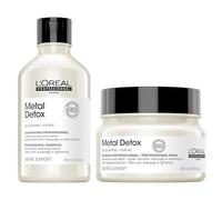 L’Oréal Professionnel, Metal Detox, Routine Anti-Casse pour Cheveux Abîmés & Cassants, Colorés ou Naturels, Détoxifie, Renforce & Protège la Fibre, Brillance & Couleur Longue Durée, Série Expert