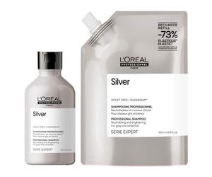 L’Oréal Professionnel Paris - Duo recharge déjaunissant Silver + shampooing 300ml