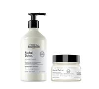L’Oréal Professionnel, Routine Anti-Casse pour Cheveux Abîmés & Cassants, Colorés ou Naturels, Renforce, Hydrate & Protège de la Chaleur, Couleur Longue Durée, Métal Detox, Série Expert