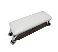 l’oreiller des ongles, Nail Arm Rest Cushion Memory Foam Faux Leather Stand Multicolor(White-Silver Stand)