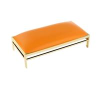 l’oreiller des ongles, Nail Arm Rest Manicure Hand Pillow PU Metal Multicolor(Orange)