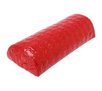 l’oreiller des ongles, Nail Arm Rest Semicircle Cushion Multicolor Ergonomic Memory Foam Faux Leather(Red)