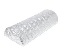 l’oreiller des ongles, Nail Arm Rest Semicircle Cushion Multicolor Ergonomic Memory Foam Faux Leather(Silver)