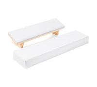 l’oreiller des ongles, Repose-bras for ongles 2 pièces multicolore tailles simili cuir manucure pédicure mousse à mémoire de forme Salon(White)