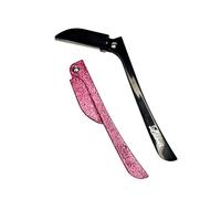 L’Original Luxury Brow Shaper Outil d'épilation avec technologie dermaplaning - Idéal pour les sourcils, le maillot et tous les types de poils du visage (Paillettes Roses, Noir)