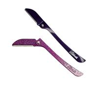 L’Original Luxury Brow Shaper Outil d'épilation avec technologie dermaplaning - Idéal pour les sourcils, le maillot et tous les types de poils du visage (Paillettes Violettes, Noir)