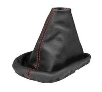L&P A0031 Soufflet Sac Manchette manchon de commutation 100% cuir véritable veritable noir noire couture fil rouge transmission manuelle boîte boite vitesse vitesses changement vitesse