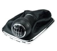 L&P A253-6 Soufflet Levier de Vitesse Pommeau de Vitesse 12mm compatible avec VW Golf 4 IV Boite 6 avec Cadre Plug & Play Pièce de rechange pour 1J071113 Noir Chrome