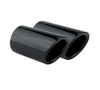 L&P A291 Embout Echappement noir inox Lot de 2 embouts d'échappement en acier inoxydable compatible avec VW Golf 6 VI 7 VII et pour Tiguan 2 AD Embout d'échappement tuyau d'échappement de 60 mm