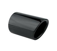 L&P A293 Embout Echappement noir inox en acier inoxydable poli compatible avec A1 8X A3 8P 8V et compatible Avec VW Golf 6 7 Polo 6R Beetle 5C Embout d'échappement tuyau d'échappement de 65mm