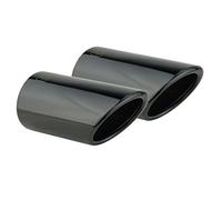 L&P A295 Embout Echappement noir inox Lot de 2 Embouts d'échappement compatible avec Audi A4 B8 A5 5T 1,8TFSI 2,0TDI - Polis miroir chromé - Plug & Play pour tuyau d'échappement de 65mm