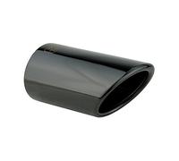 L&P A299 Embout Echappement noir inox Lot de 2 embouts d'échappement en acier inoxydable poli compatible avec Q7 4L et Touareg 7P Embout d'échappement pour tuyau d'échappement 84-86 mm