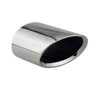 L&P A308 Embout echappement ovale inox en acier inoxydable poli chrome Embout d'échappement compatible avec BMW 3 series e90 e91 Plug&Play pour tuyau d'échappement