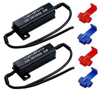 L & P B547 Lot de 2 pièces H1 H3 HB3 HB4 H7 H8 H11 P21 W PY21 W Canbus 50 W 6 ohm Résistance pour les ampoules SMD LED Pas de message d’erreur Convient aussi pour les clignotants, les feux de circulation diurnes, l’éclairage TFL, feux antibrouillard, feux arrière, feux de croisement, etc.