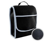 L & P Car Design Petit sac de rangement pour coffre de voiture avec fermeture Velcro (noir et gris)