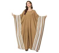 L-Peach Caftan ample pour femme - Robe de nuit spacieuse - Maxi maillot de bain, Jaune A3, taille unique