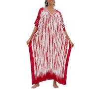 L-Peach Femmes Caftan Vêtement de Détente Ample Robe de Nuit Robe de Plage Couvrez Robe Paréo Sarong, Taille unique