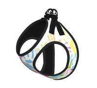 L Pet Harnais pour chien - Petite taille, impression de main pour enfants, réglable pour les voyages en plein air et la marche