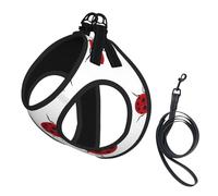 L Pet Harnais pour chien - Petite taille, imprimé coccinelle sept étoiles, réglable pour les voyages en plein air et la marche