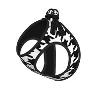 L Pet Harnais pour chien - Petite taille, imprimé pied-de-poule noir, réglable pour les voyages en plein air et la marche