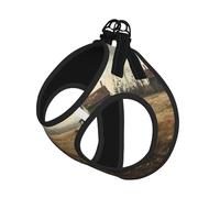 L Pet Laisse Gilet Harnais pour Chien - Ferme Petite Taille avec Imprimé Cerfs Ensemble Laisse avec Boucle, Compagnon Canin Outdoor Chien Promenade