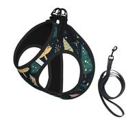 L Pet Laisse Gilet Harnais pour Chien - Petite Taille Arbre de Noël Imprimé Laisse Ensemble avec Boucle, Compagnon Canin Outdoor Chien Promenade