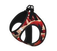 L Pet Laisse Gilet Harnais pour Chien - Petite Taille Arbre de Noël Imprimé Maison Ensemble Laisse avec Boucle, Compagnon Canin Outdoor Chien Promenade