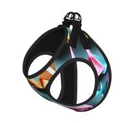 L Pet Laisse Gilet Harnais pour Chien - Petite Taille Imprimé Grue en Papier Origami Ensemble Laisse avec Boucle, Compagnon Canin Outdoor Chien Promenade