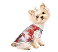 L Pet Respirant Sans Manches Tour Eiffel Paris Peinture Imprimer T-Shirt - Petit à Moyen Chat Chiot Yorkshund Bouledogue Français