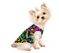 L Pet T-shirt respirant sans manches - Doux imprimé arc-en-ciel Gay Pride Gilet extensible pour chiens et chats, débardeur léger