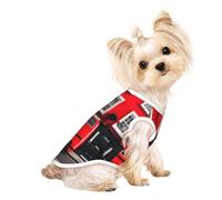 L Pet T-shirt respirant sans manches - Doux imprimé rue de Londres Gilet extensible pour chiens et chats, débardeur léger