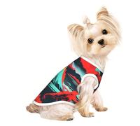 L Pet T-shirt respirant sans manches - Gilet extensible doux imprimé volcano pour chiens et chats de petite et moyenne taille