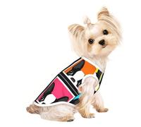 L Pet T-shirt respirant sans manches imprimé bouledogue français coloré - Petits à moyens chats, chiot, yorkshund, teckel, bouledogue français