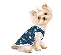 L Pet T-shirt respirant sans manches - Imprimé herbe douce et colombe Gilet extensible pour chiens et chats, débardeur léger