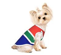 L Pet T-shirt respirant sans manches - Léger imprimé drapeau de l'Afrique du Sud pour chiens de petite et moyenne taille