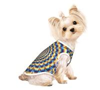 L Pet T-shirt respirant sans manches - Léger Spirale illusion d'optique Gif Print Tank Top Tenue pour chiens de petite et moyenne taille